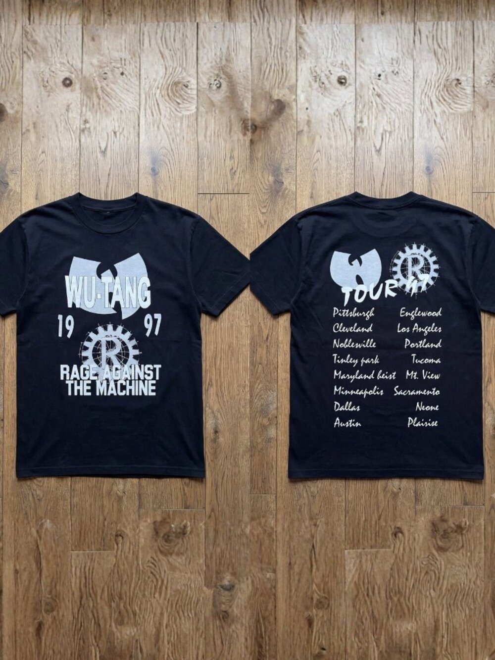 Vintage 1997 Wu-Tang x Rage Against The Machine Tour T-Shirt Reprint